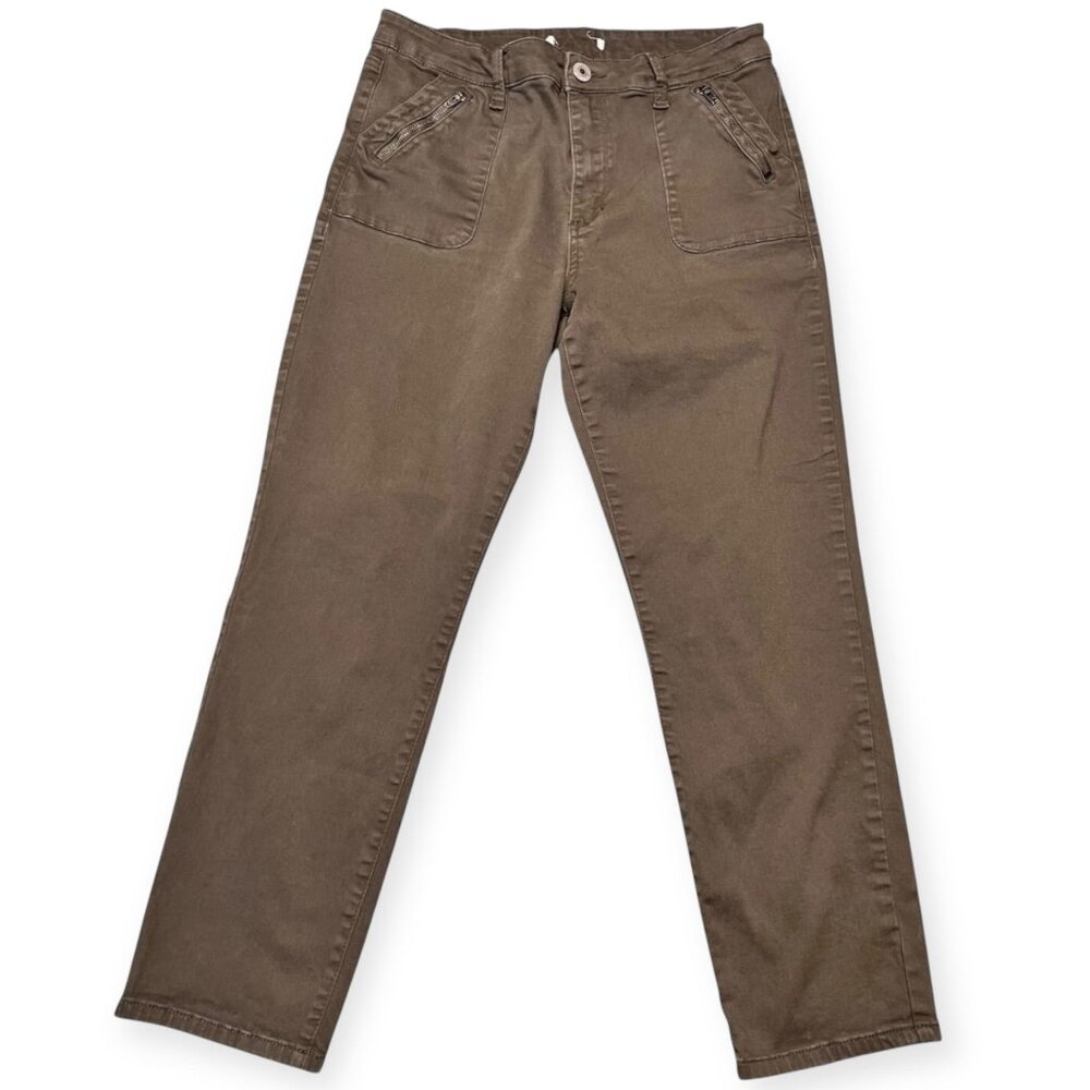 STS Blue Pants Olive Green Slim Straight Size 6